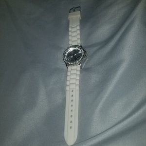 Xoxo rhinestones Watch - white